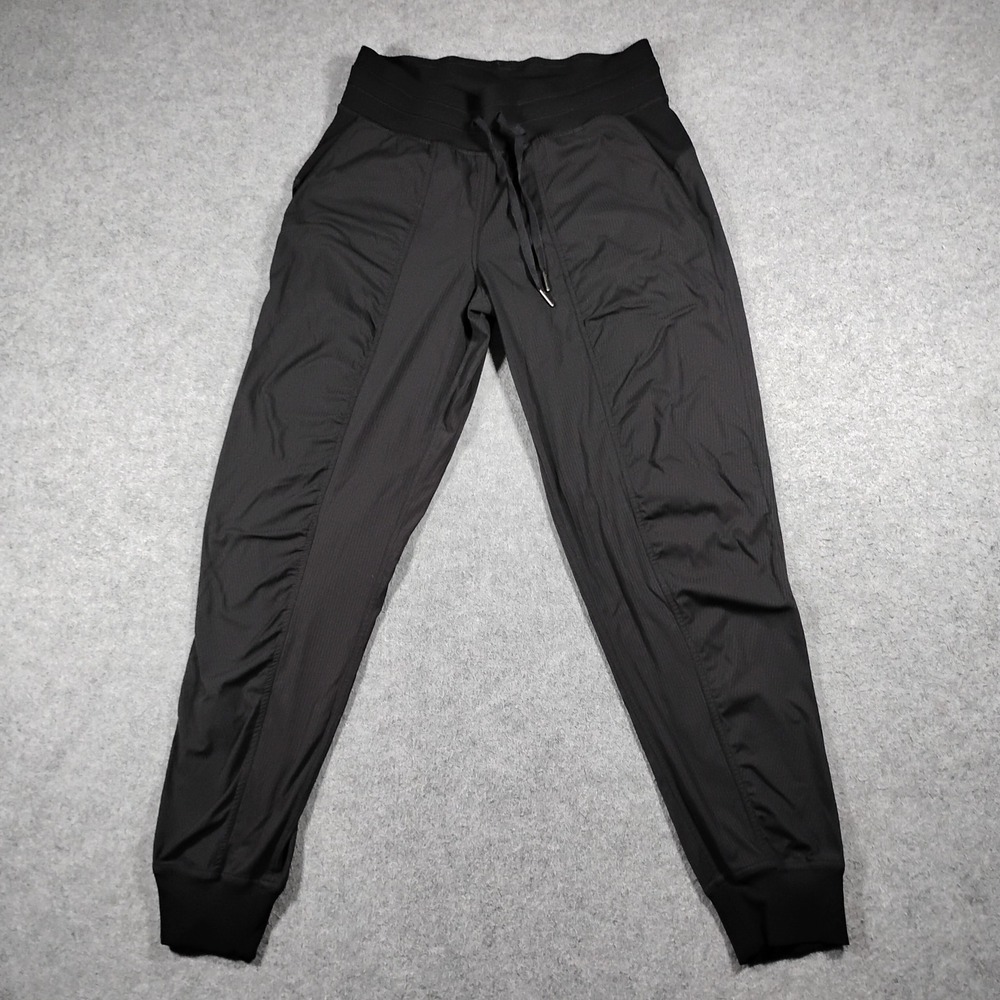 Lululemon Women's Black Stretch Ripstop Activewear Jogger Pants Size 6